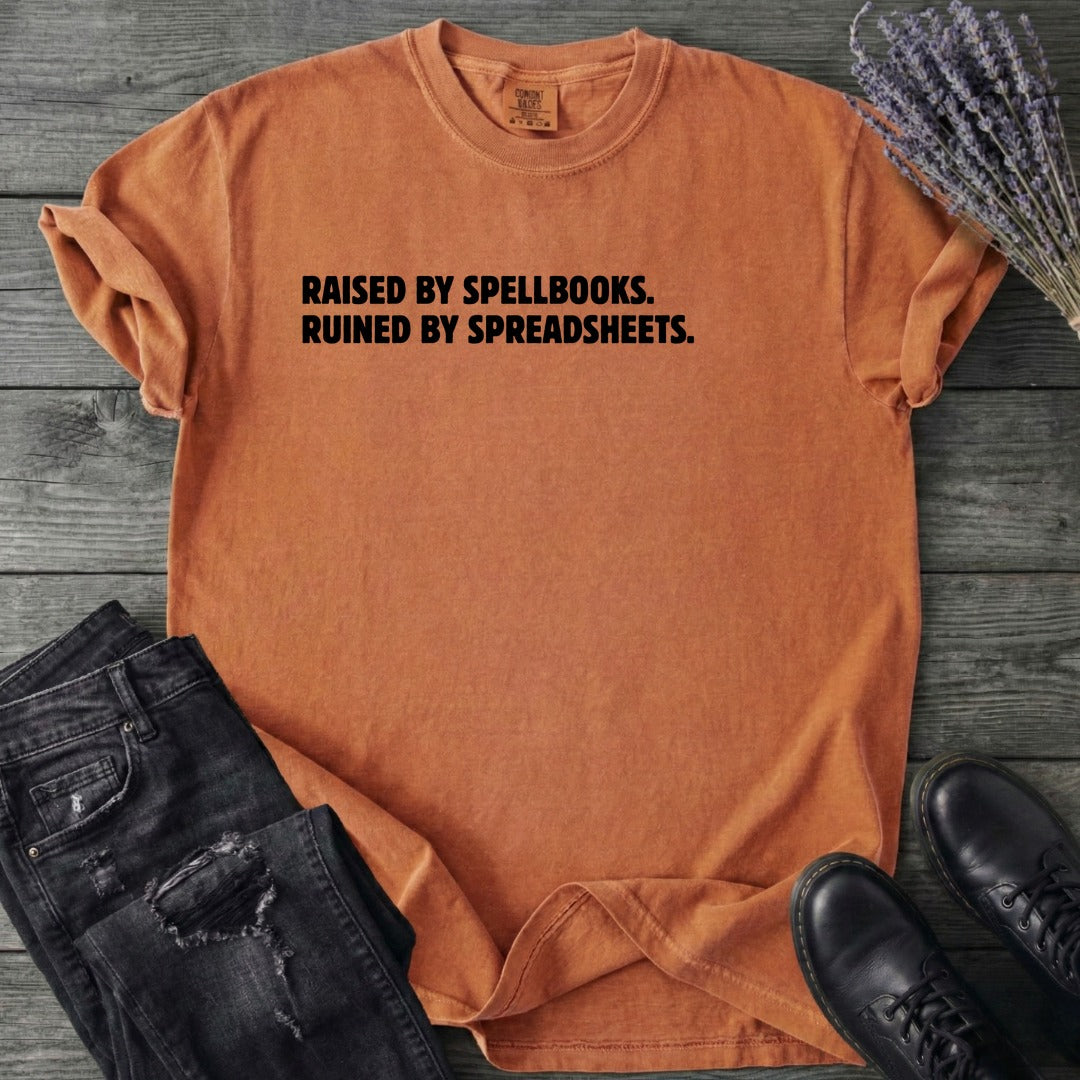 Spellbooks and Spreadsheets T-Shirt