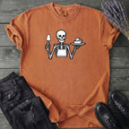 Skeleton Serving Pie T-Shirt
