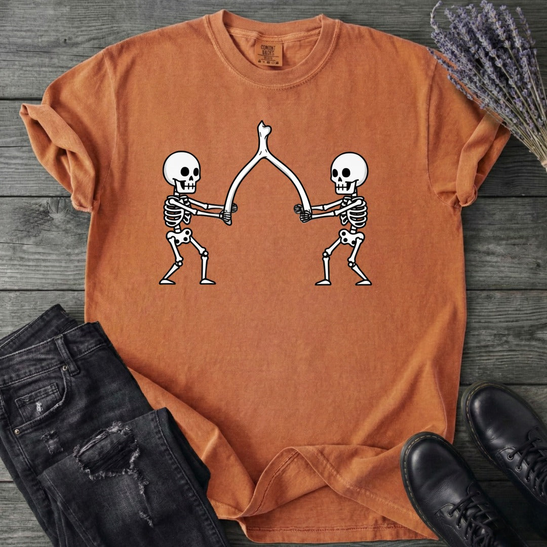 Skeleton Wishbone Pull T-Shirt