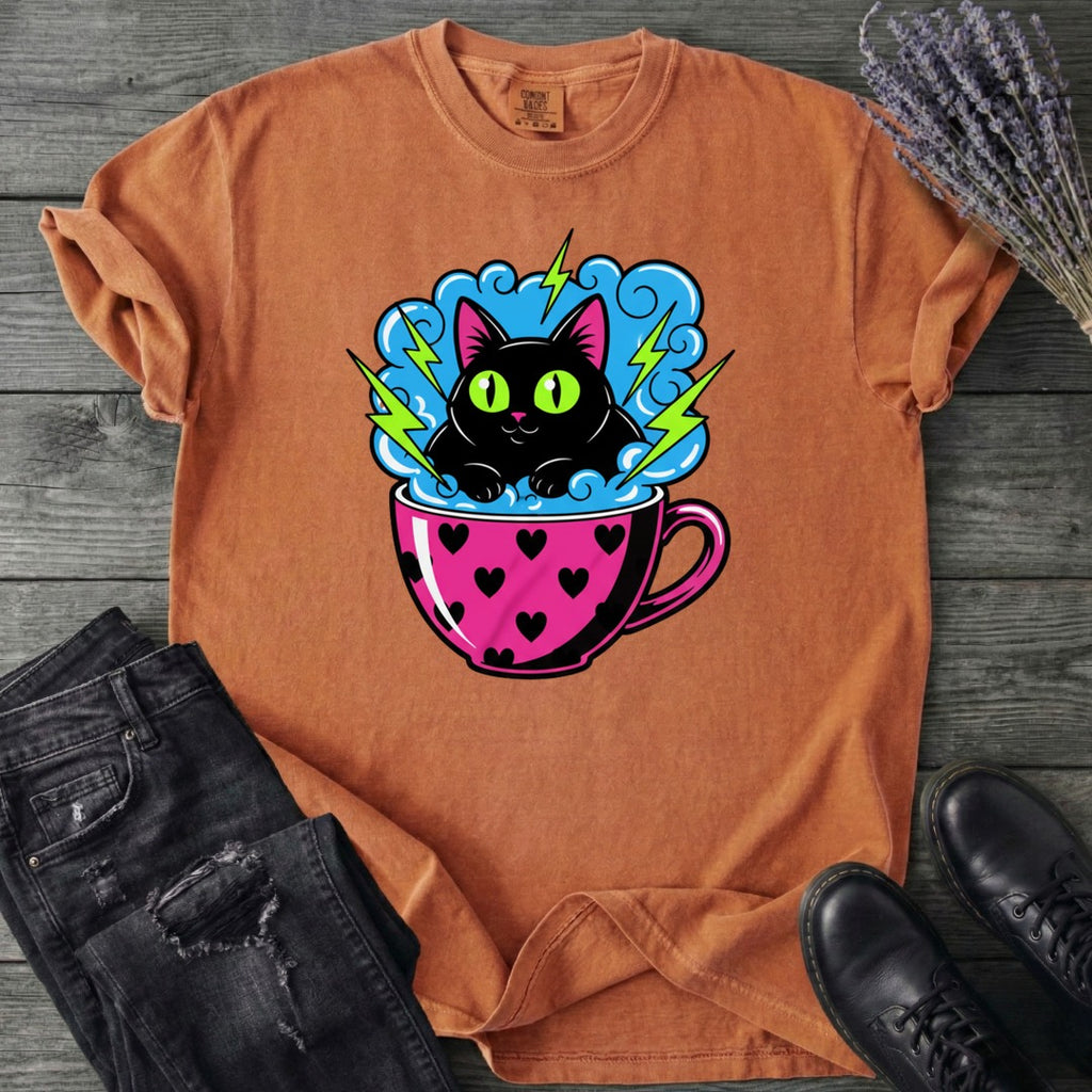 Cat Heart Mug Y2k 90s T-Shirt