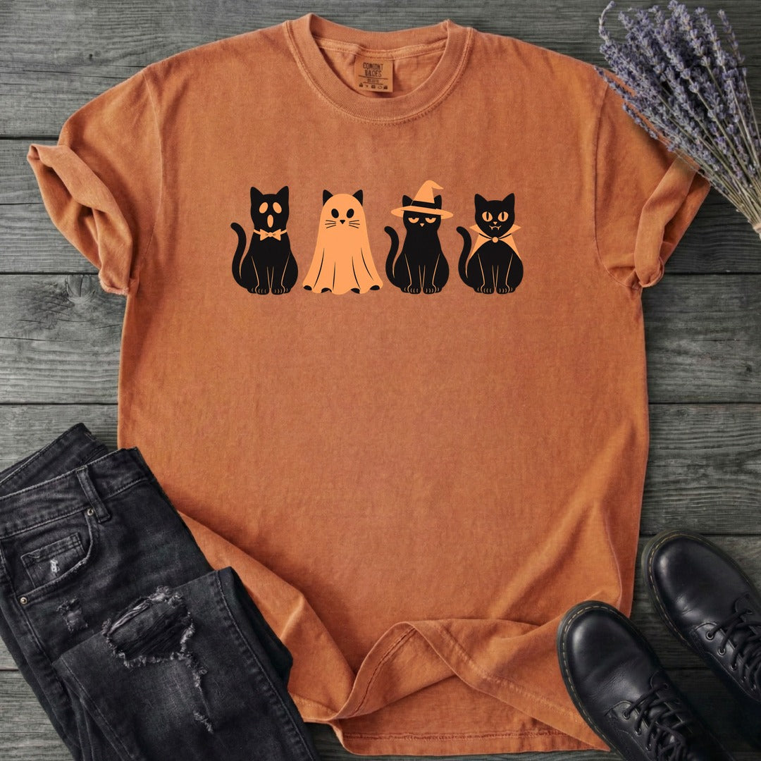 Black Cat Costume Party T-Shirt
