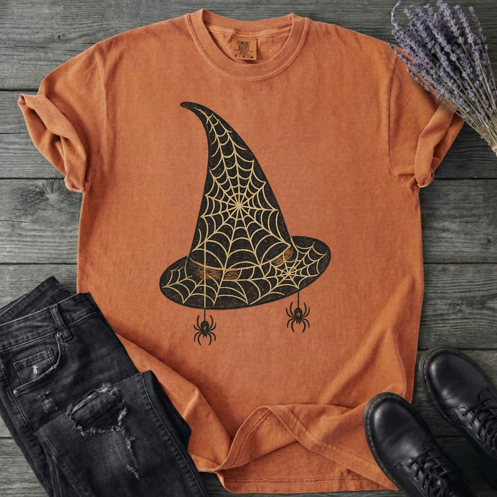 Spiderweb Witch Hat T-Shirt