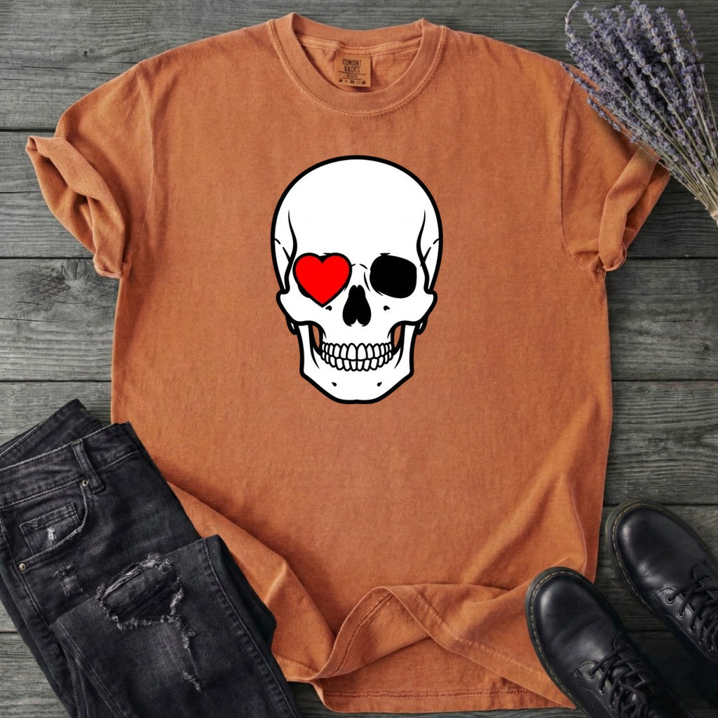 Heart Eye Skull T-Shirt