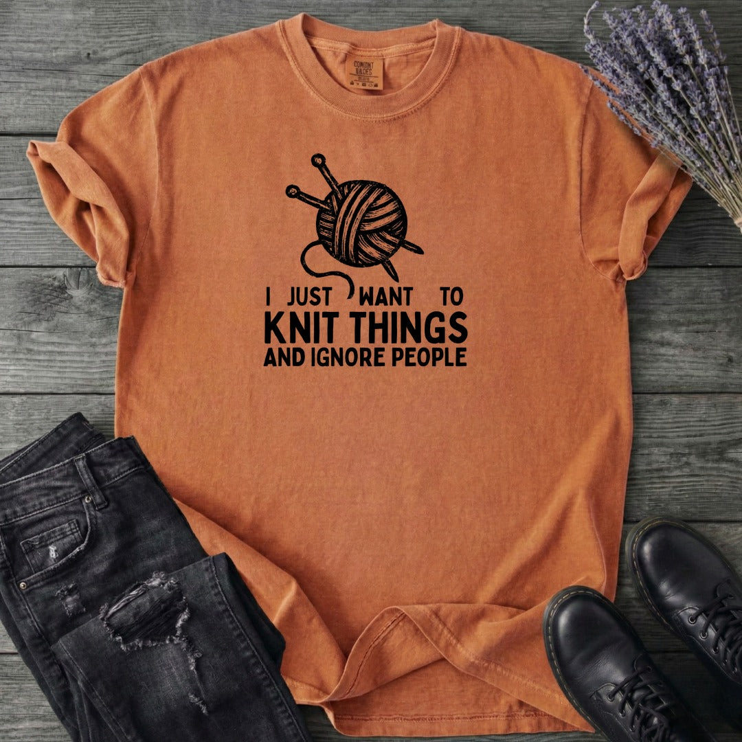 Knit Things And Ignore People T-Shirt