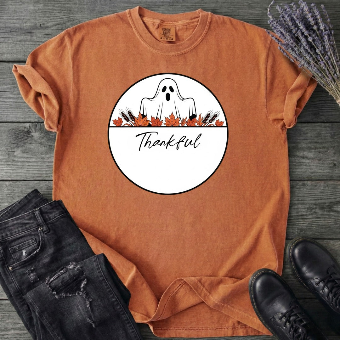 Ghost Thankful Badge T-Shirt