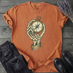 Nautical Compass Skeleton Hand T-Shirt