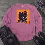 Broomstick Kitty Long Sleeve T-Shirt