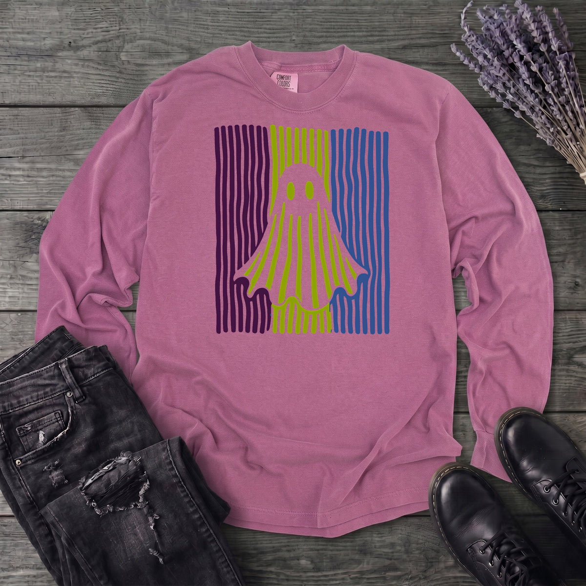Ghost Stripes Long Sleeve T-Shirt