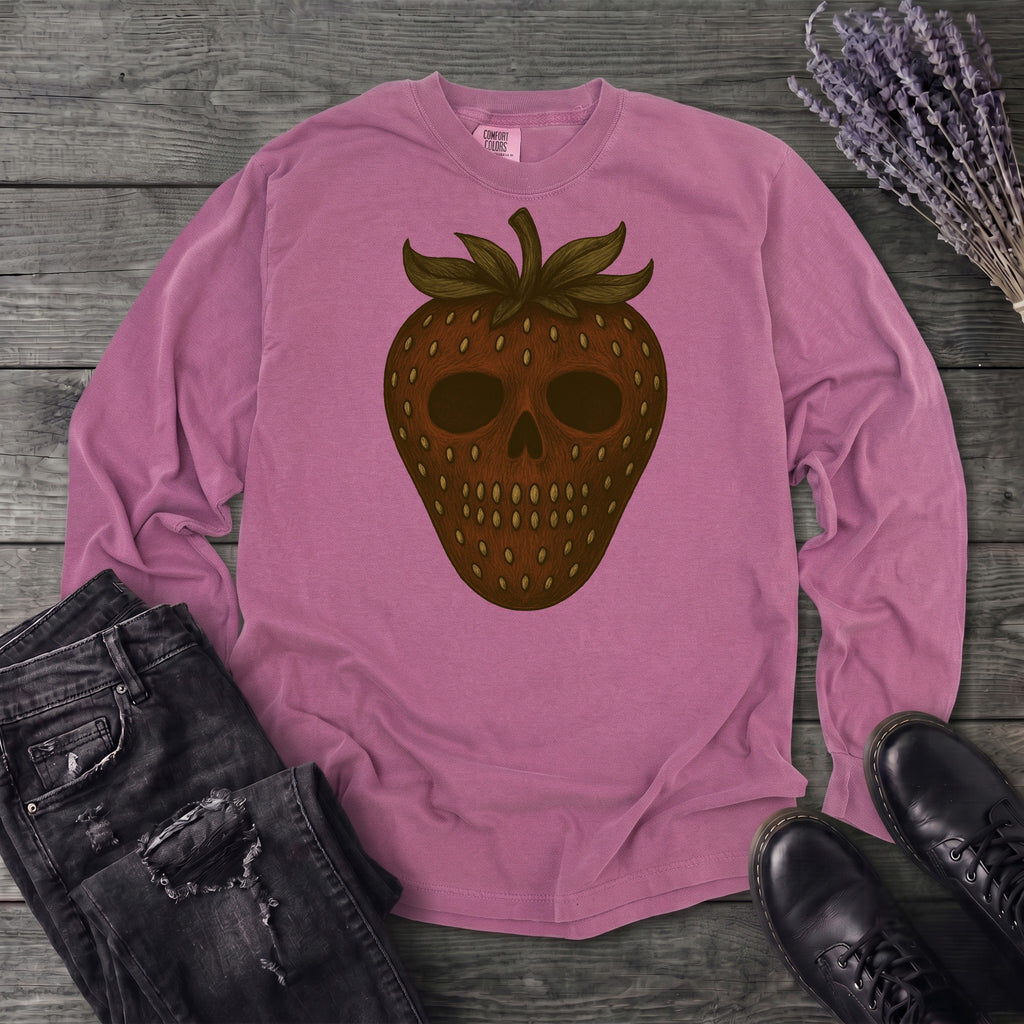 Strawberry Skull Long Sleeve T-Shirt