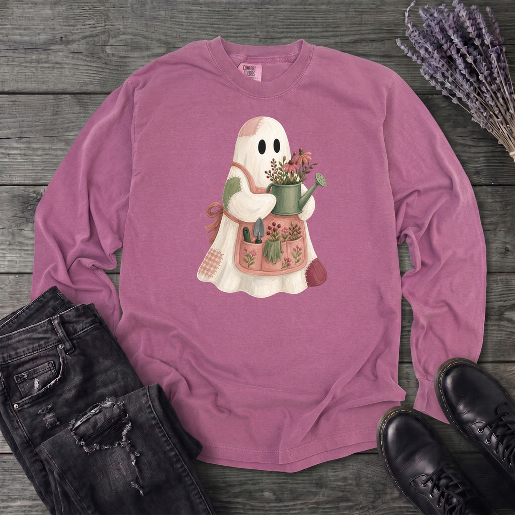 Patchwork Garden Ghost Long Sleeve T-Shirt