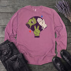 Classic Monster Rock Paper Scissor Game Long Sleeve T-Shirt