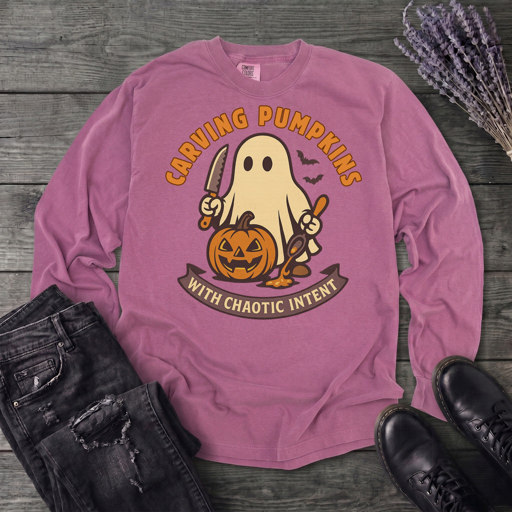 Carving Pumpkins Chaotic Long Sleeve T-Shirt