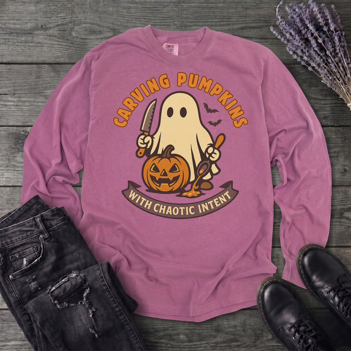 Carving Pumpkins Chaotic Long Sleeve T-Shirt