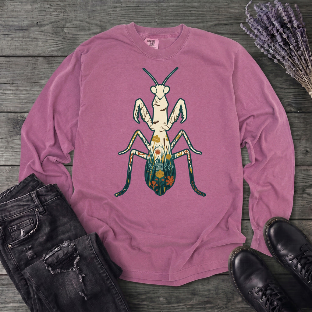 Mantis Silhouette Long Sleeve T-Shirt