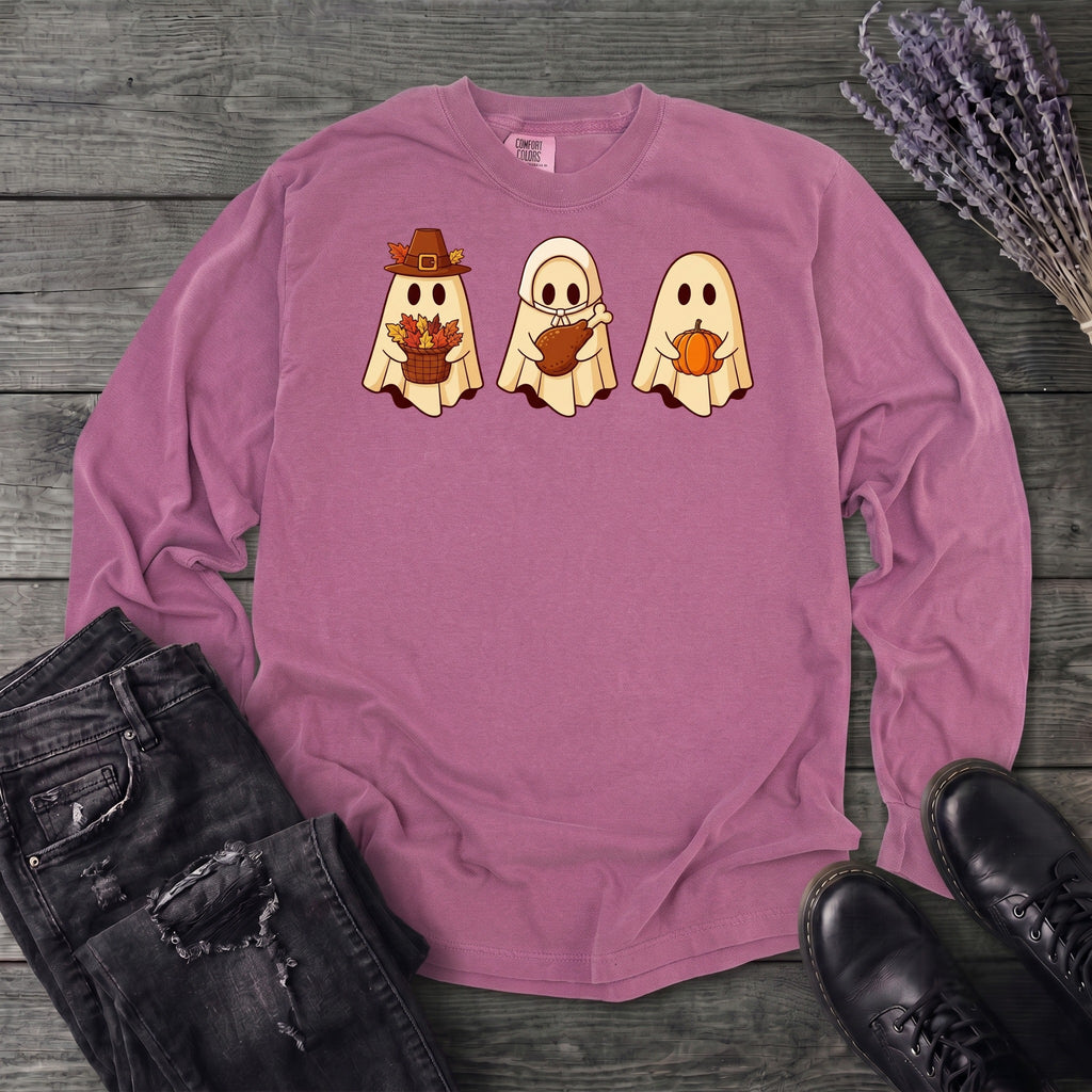 Thanksgiving Ghosts Long Sleeve T-Shirt