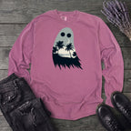 tropical ghost silhouette Long Sleeve T-Shirt