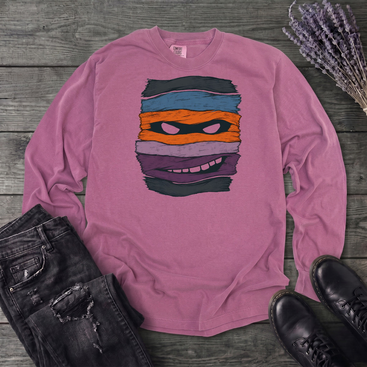 Mummy Stripes Long Sleeve T-Shirt