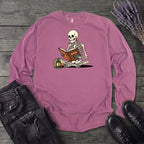 Skeleton Reading Long Sleeve T-Shirt