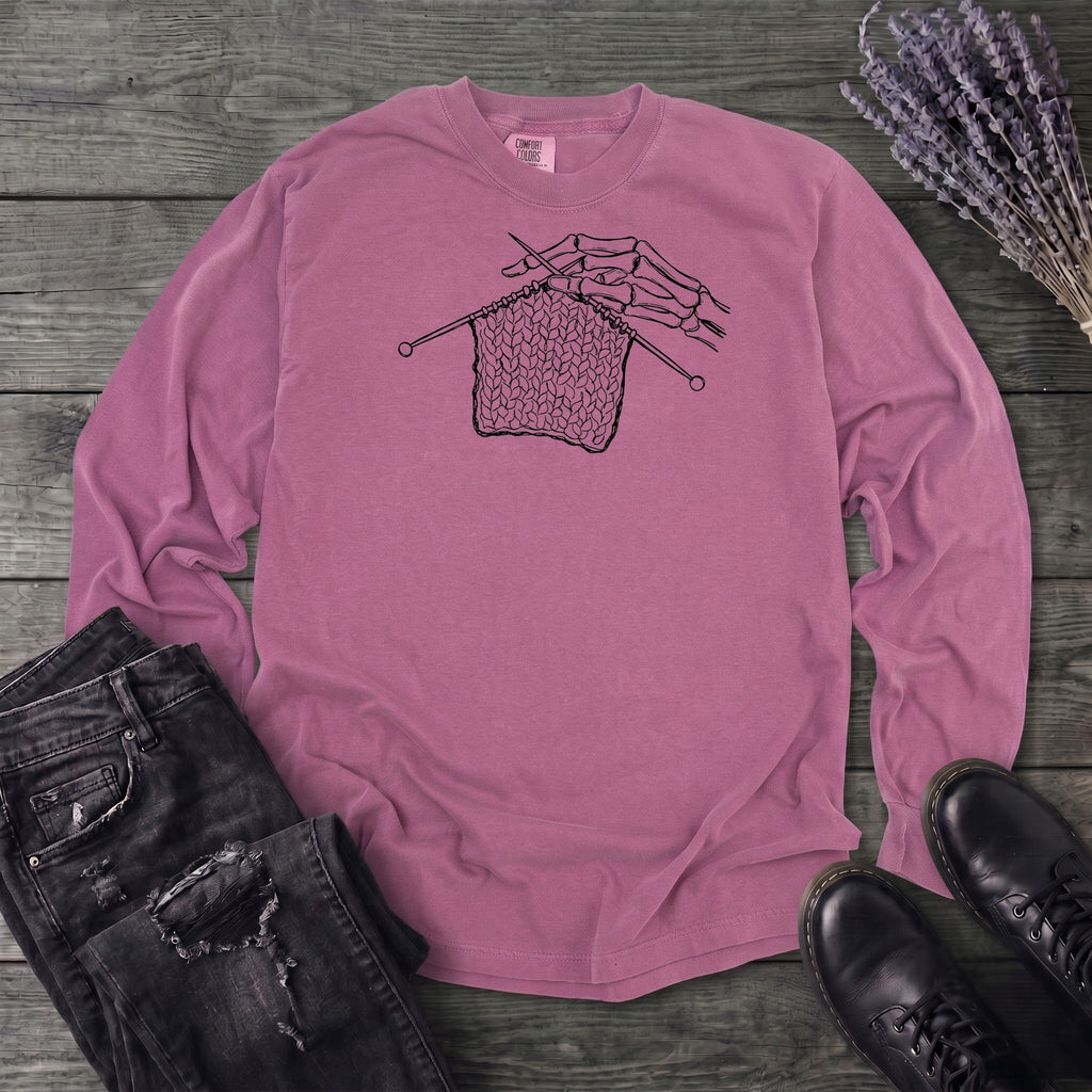 Skeleton Knitting Long Sleeve T-Shirt