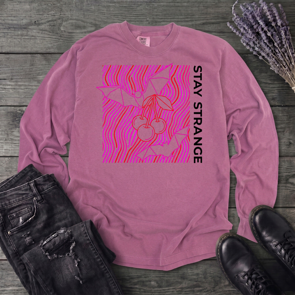 stay strange bats and cherries Long Sleeve T-Shirt