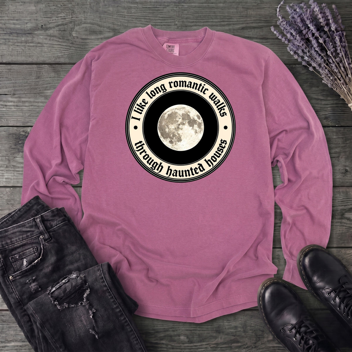 Long Romatic Walks Haunted House Long Sleeve T-Shirt