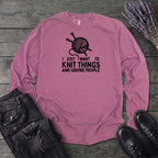 Knit Things And Ignore People Long Sleeve T-Shirt