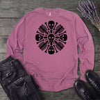 skeleton mandala Long Sleeve T-Shirt