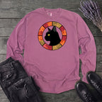 Black Cat Autumn Medallion Long Sleeve T-Shirt