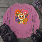 skull daisies Long Sleeve T-Shirt