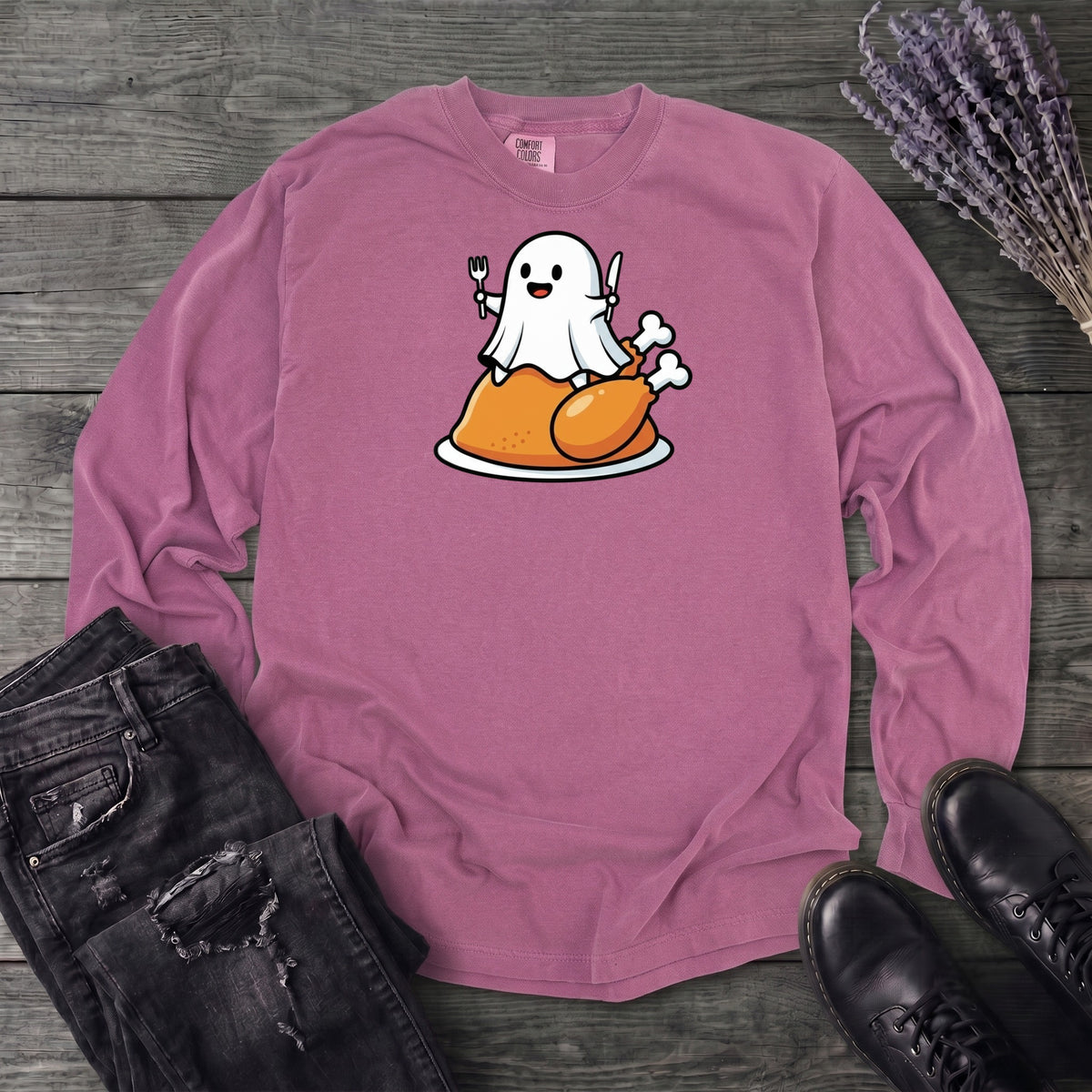 Ghost On Turkey Long Sleeve T-Shirt