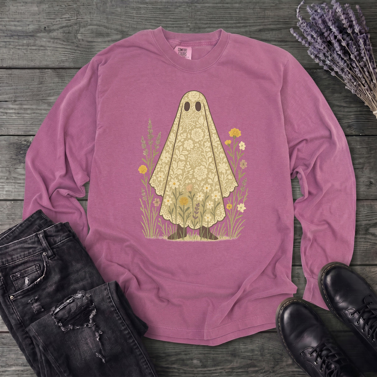 lace ghost Long Sleeve T-Shirt
