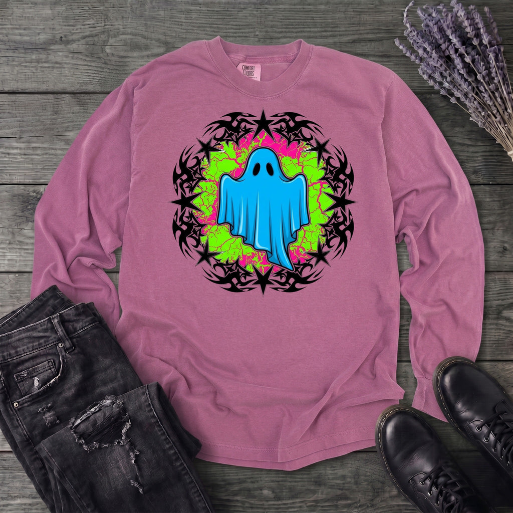 Grunge Star Ghost Long Sleeve T-Shirt