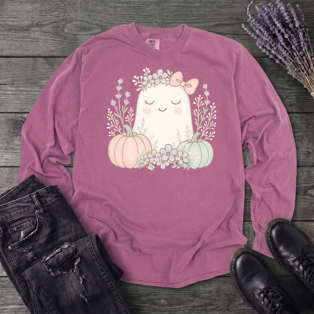 Boho Coquette Ghost Long Sleeve T-Shirt