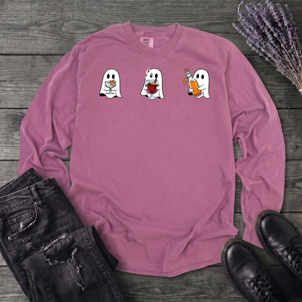 Ghosts With Booze Long Sleeve T-Shirt