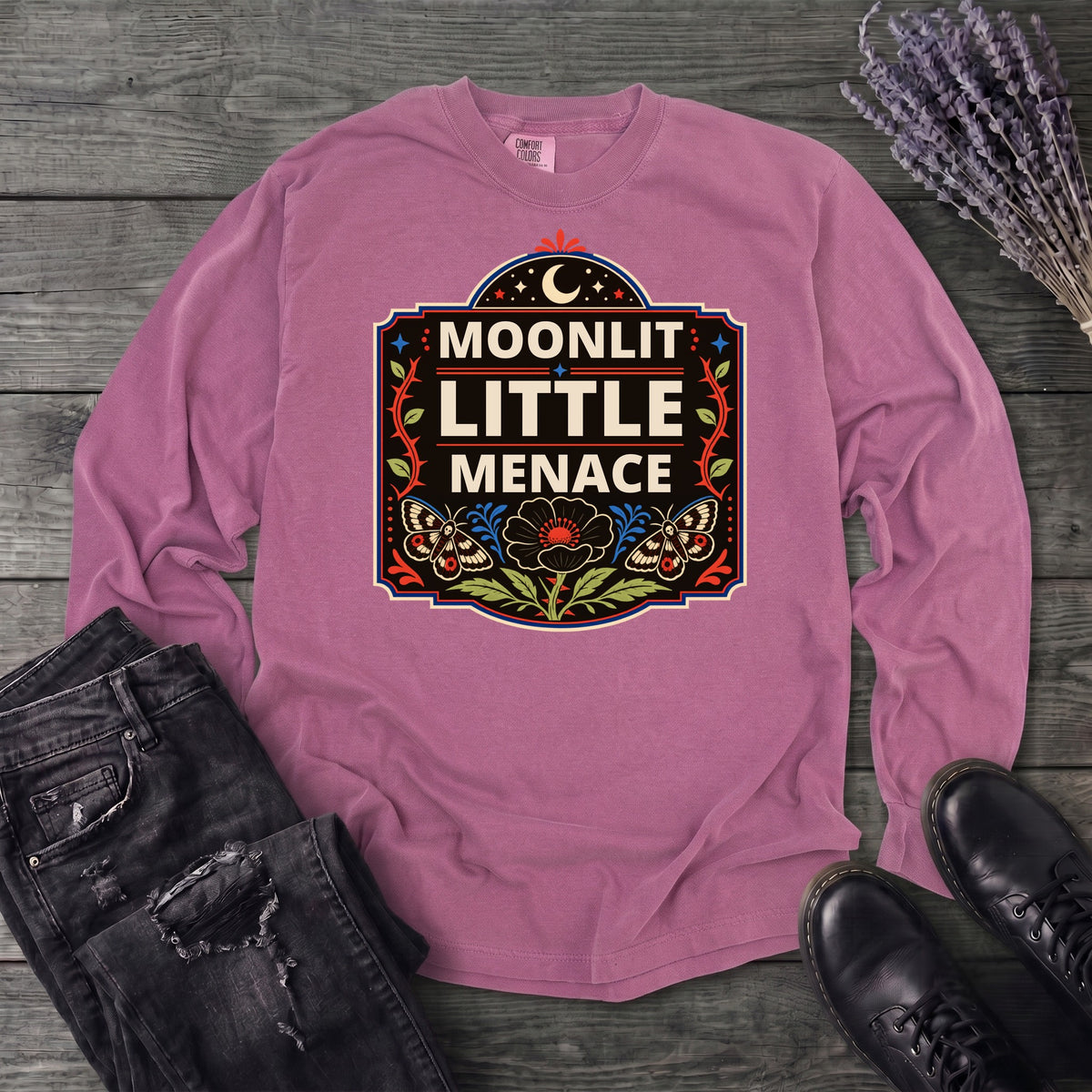Moonlit Little Menace Long Sleeve T-Shirt