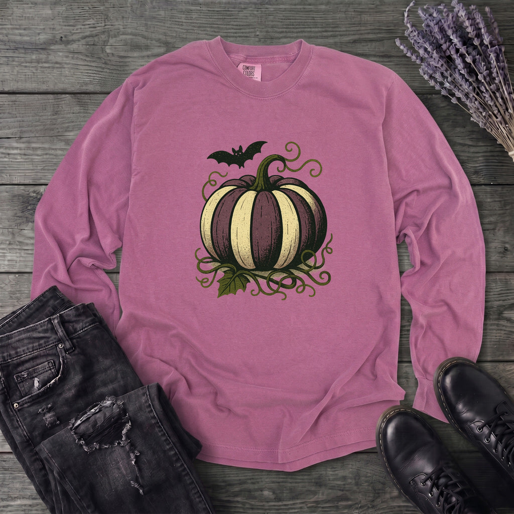 Striped Pumpkin Long Sleeve T-Shirt
