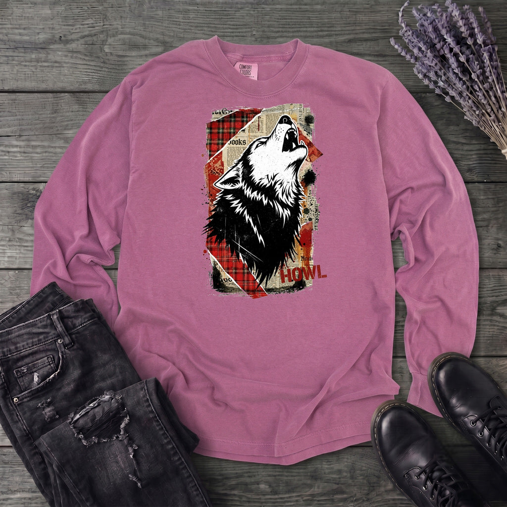 Grunge Howl Collage Long Sleeve T-Shirt
