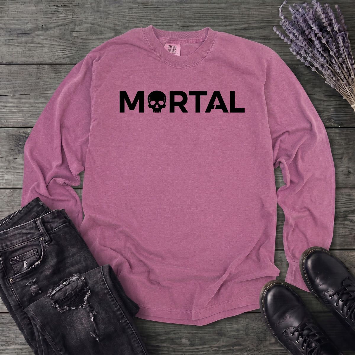 Mortal Skull Long Sleeve T-Shirt