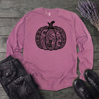 Linocut Pumpkin Long Sleeve T-Shirt