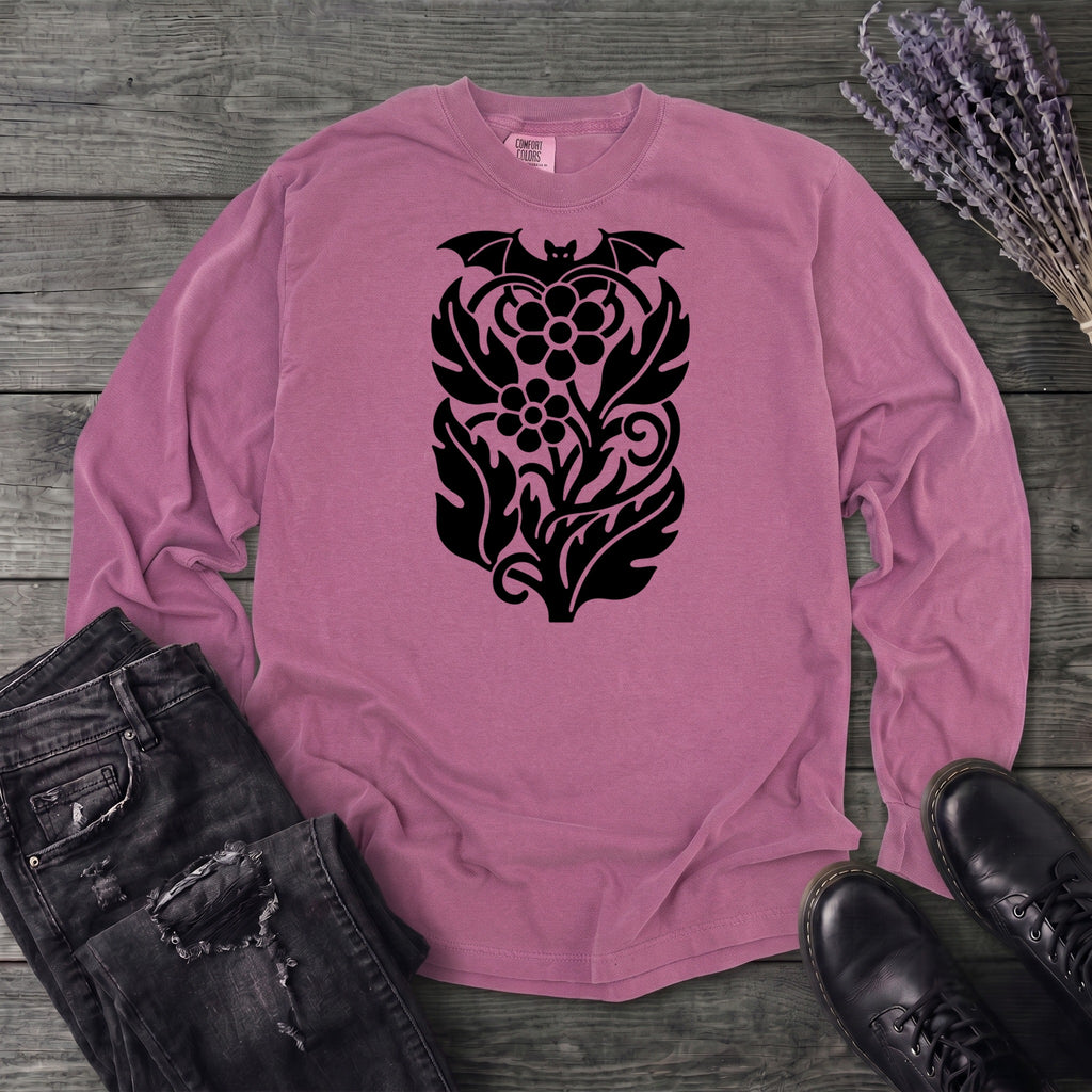 bat night garden Long Sleeve T-Shirt