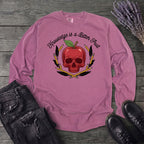 knowledge is a bitter fruit apple skull Long Sleeve T-Shirt
