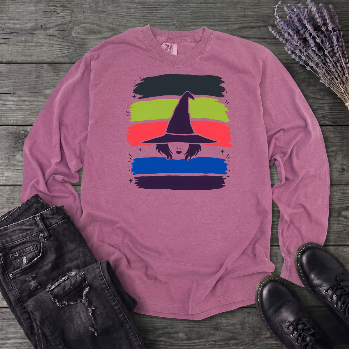 Witch Stripes Long Sleeve T-Shirt