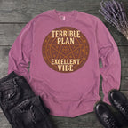 Terrible Plan Excellent Vibe Long Sleeve T-Shirt