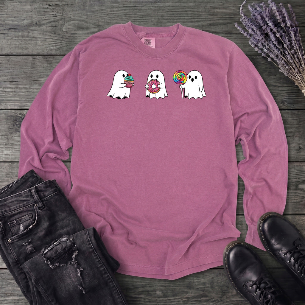Ghosts Fun Treats Long Sleeve T-Shirt