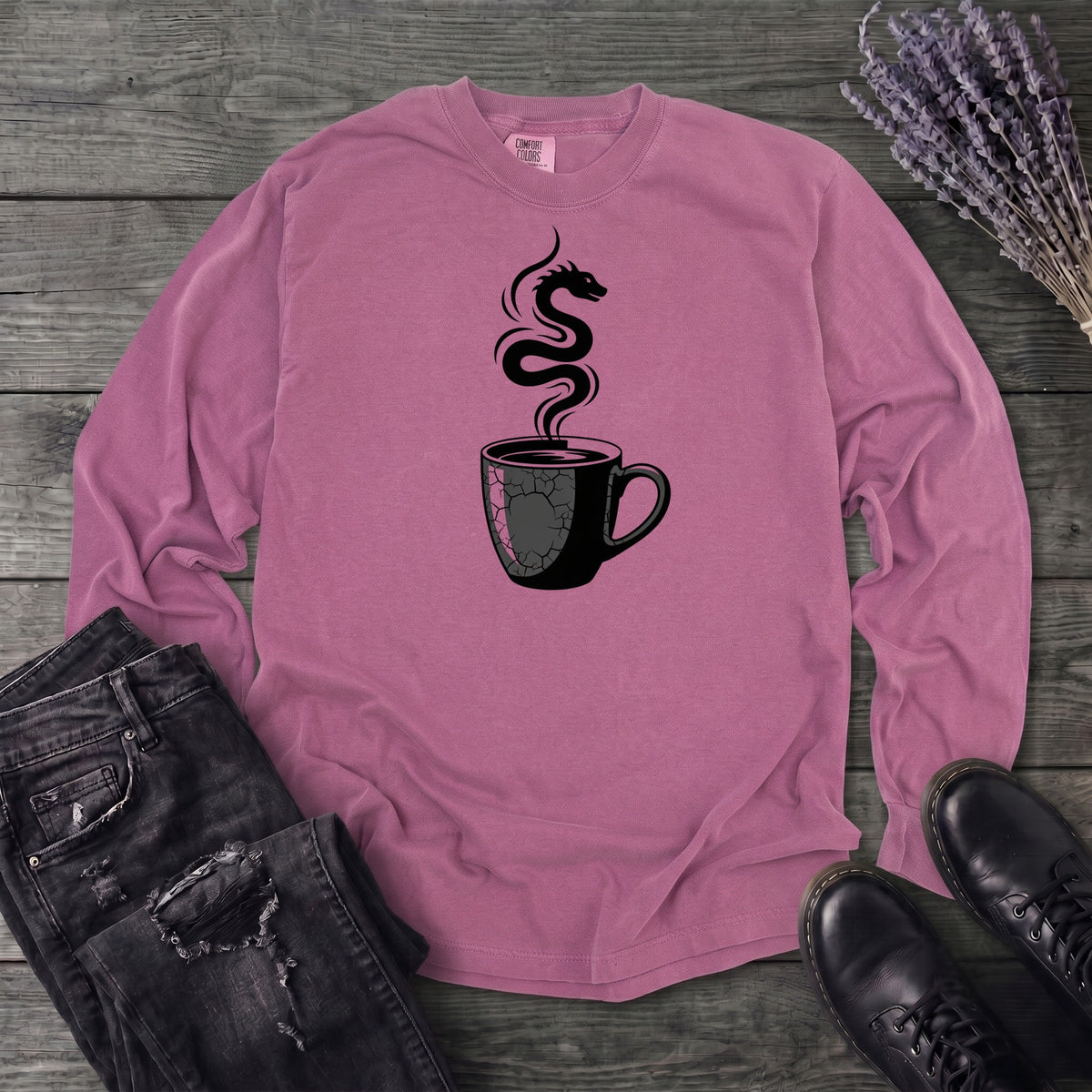 Dragon Coffee Long Sleeve T-Shirt