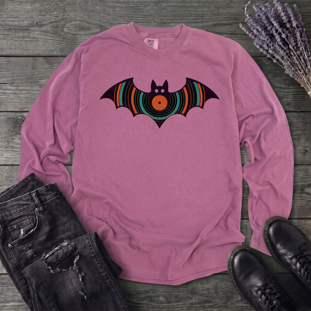 Bat Vinyl Long Sleeve T-Shirt