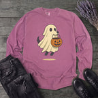 Ghost Dog Trick-Or-Treating Long Sleeve T-Shirt