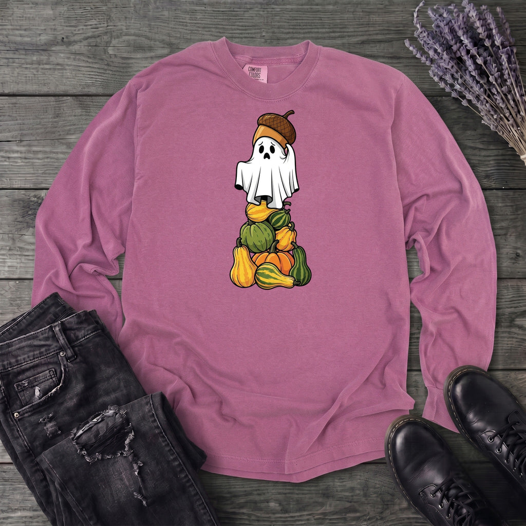 Stacked Squash Ghost Long Sleeve T-Shirt
