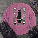 Cat Skull Card Long Sleeve T-Shirt