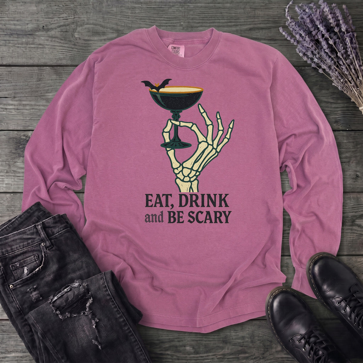 Eat Drink And Be Scary Long Sleeve T-Shirt